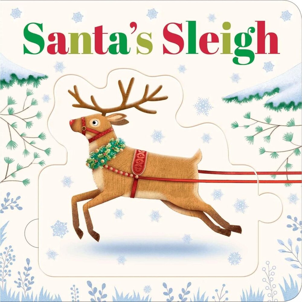Children's Christmas Book Santa's Sleigh Connect-a-Book Hardcover
